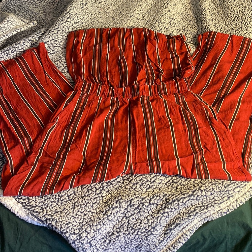 Ivy and Main striped jumpsuit